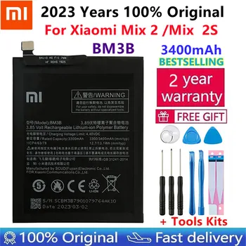 100% Original Xiao Mi Original Bateria de Substituição BM3B Para Xiaomi MISTURAR 2 2S 3400mAh Alta Capacidade de Baterias de Telefone Gratuito de Ferramentas