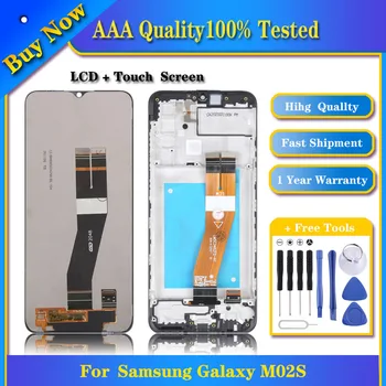 100% Testado TFT Material Ecrã LCD e o Digitador para o Samsung Galaxy M02s Montagem Completa Com Moldura