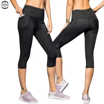 100pcs Mulheres Shapers do Exercício de Fitness Bezerro-Calças de Comprimento Rápido-seca Slim Compressão de Cintura Alta Elevar o Quadril Assentamento Apertadas Calças