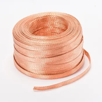 10M puro cobre estanhado trançado levar flexível de alta nua cabo de terra plana condutora de banda de 1,5 12mm2 blindado cabo tubular