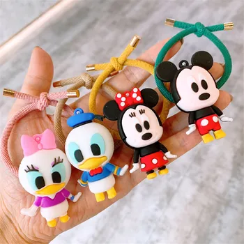 10PCS Mickey Mouse, Minnie Mouse Favor de Partido Menina do Cabelo de Borracha Festa de Aniversário, Presente de Lembrança Bonito Giveaway