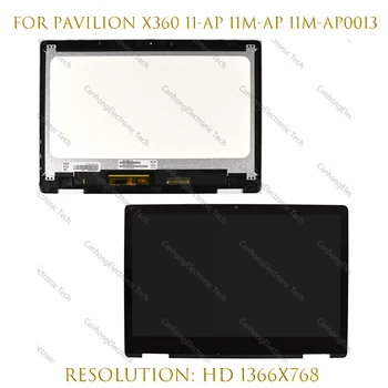 11.6 Polegadas HD DE 1366*768 de Toque do LCD Tela Digitalizador Assembly Com Moldura Para HP Pavilion x360 11-ap 11m-ap L52049-001
