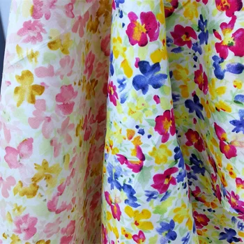 145x50cm Pequeno Floral Fuzzy Primavera-Verão anos 50 Algodão Impresso de Costura, Tecido, Fazendo com que as Mulheres e Crianças de Vestuário, Vestido de Pano
