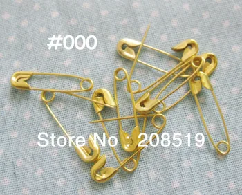 19mm Ouro Chapeado de Ferro Pinos de Segurança Para Marcas de Vestuário 1000pcs/saco de Pinos #000 Acessórios