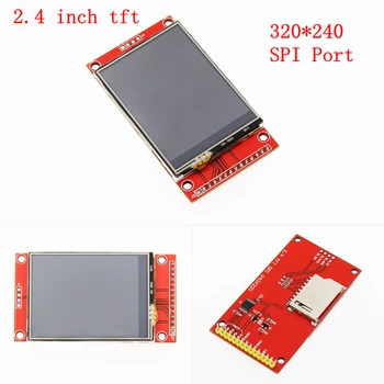 2.4 Polegadas 240x320 TFT LCD Porta Serial do Módulo Com Toque de 3,3 V Adaptador SD ILI9341 XPT2046 240*320 Interface SPI Raspberry PI r3
