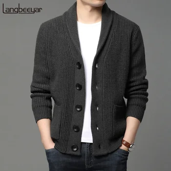 2022 High-End De Lã Designer De Espessura Novo Outono Inverno Da Marca De Moda Malha Do Cabo Agasalho Jaqueta De Homens Casual Coats Coreano Mens Vestuário
