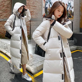 2022 novo estilo coreano casaco de inverno para mulheres soltos para baixo de espessura casaco acolchoado de metade do comprimento do casaco