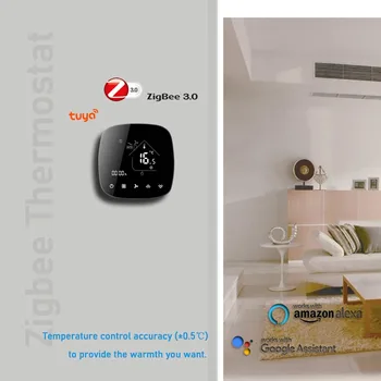 24V, 110V, 220V Zigbee 3.0 de refrigeração de Ar condicionado controlador de temperatura com a programação de obras com Alexa Inicial do Google