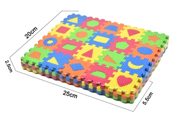 36Pcs/60Pcs Crianças do Bebê Geométricas ShapeEducational Quebra-cabeça de Blocos Infantil Puzzle Tapete Infantil Brinquedo Presentes Brinquedos Educativos para Crianças