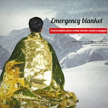 3Pcs 160 x 210 cm Aluminizado Filme Cobertor de Emergência de Ouro de Emergência Isolamento Térmico Manta de Reter o Calor do Corpo Para o Acampamento