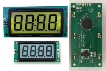 4PIN SPI COB TN 4-Dígitos Segmento Painel LCD Módulo de LCM Relógio da Tela do Módulo de KS0065 Unidade IC 5.0 V Amarelo, Verde, luz de fundo