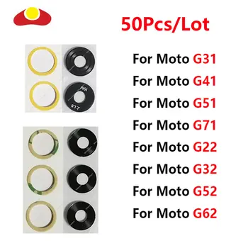 50Pcs Para Motorola Moto G31 G41 G51 G71 G22 G32 G52 G62 G82 Traseiro da Câmera Lente de Vidro com Adesivo Adesivo de Peças de Reparo
