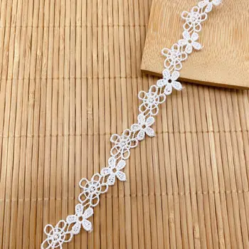 5Yards/muito Bonito Oco Flor do Laço de Fita Guarnição DIY Bordada Para Costurar o Vestido de Decoração