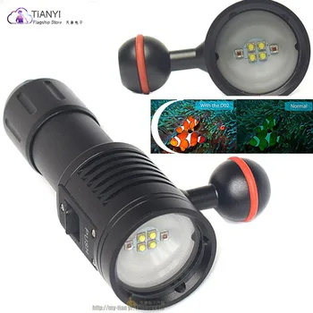 A luz forte mergulho multifuncional lanterna elétrica recarregável multi-modo de luz de preenchimento luz subaquática não estroboscópica