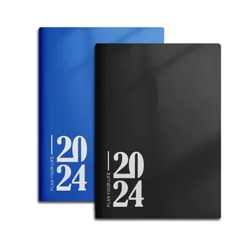 Agenda 2024 Planejador Caderno A5/A4 365 Dias do bloco de notas do Diário de Notebook do Dia/Semana/Mês/Ano Planejador de Escritório de Volta para a Escola de artigos de Papelaria