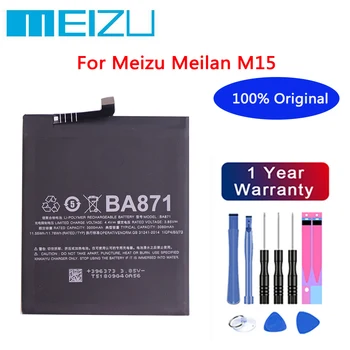 Alta Qualidade 100% Original BA871 Bateria Para o Meizu M15 / M15 15 Lite M871 M871H BA 871 3060mAh Bateria Bateria Pilhas + Ferramentas