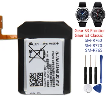 Bateria de substituição EB-BR760ABE Para Samsung Engrenagem S3 Fronteira SM-R760 SM-R770 SM-R765 Bateria de Substituição 380mAh