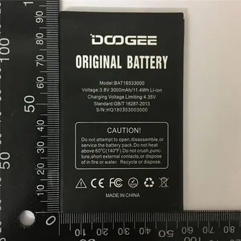 Bateria Original Para DOOGEE BAT16533000 bateria de 3000mAh DOOGEE X9 pro Longo tempo de espera Teste normal de utilização, antes da expedição