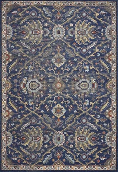 Durável 3 x5' Tapete de Área Azul Royal Máquina de Tecido Floral Tradicional, Coberta de Tapetes para Quarto de Cama, Casa, Decoração Sala de estar