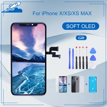 EK Pro Soft OLED Para iPhone X XS XSMAX 11Pro Max Tela LCD Touch screen Digitalizador Substituição do conjunto Com o Dom