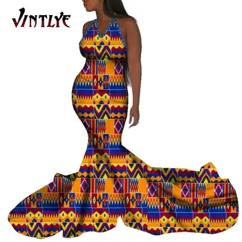 Elegante Africana Vestidos para as Mulheres a Moda Veste Vestidos de Dashiki, Mulheres de Vestidos de Noite de Impressão Maxi Vestido Longo Africana Roupas WY6313