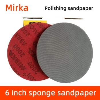 Finlândia Mirka de 6 polegadas Esponja Lixa Redonda Reunindo Pneumático Polimento com Lixa de Diâmetro 150mm