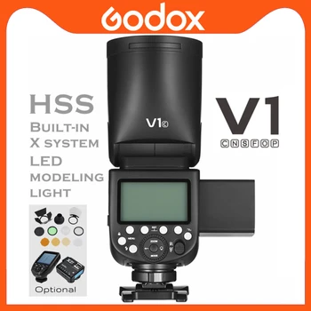 Flash Godox V1 Flash V1C V1N V1S V1F V1O V1P TTL 1/8000s HSS 2600mAh Bateria de Lítio Speedlite Canon Nikon Sony Fuji Olympus