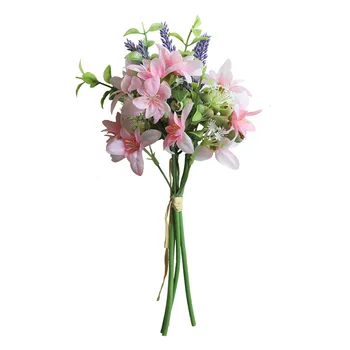 Flores artificiais Monte de Crisântemo Grama Seda, Flores, Decoração da Casa, Arranjo de Flores da Noiva do Casamento de Mão Buquê