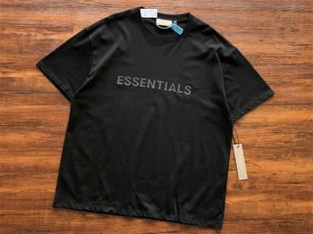 GINÁSIO Essentials 3D Silicone Letra Imprimir T-shirt de Alta Qualidade Homens, Mulheres Solta Superior Tees T-shirt de Roupas