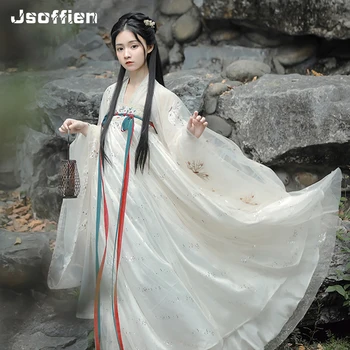 Hanfu Original Princesa Bordados Tradicionais Das Mulheres Fairy Dress Chineses Antigos Trajes Da Dinastia Tang Manto Festa De Dança Vestuário