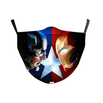 Homem Aranha Homem De Ferro, Capitão América Capitão Marvel Cosplay Traje Adulto Rosto Com Uma Máscara À Prova De Poeira Lavável Prop Acessórios