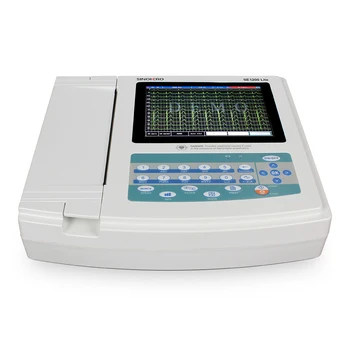 Hospital de equipamentos médicos de alta resolução de 12 canais, eletrocardiógrafo digital portátil de ecg máquina