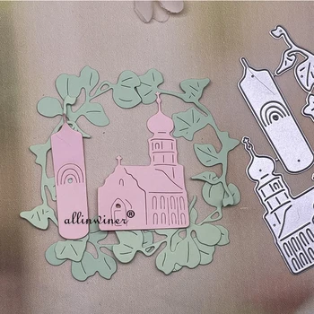 Igreja deixa de vela faixa de Corte de Metal Morre Stencils Para DIY Scrapbooking Decorativos em Relevo de Artesanato, Cortando Modelo