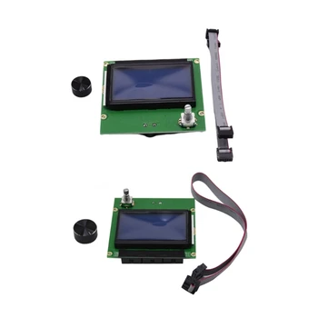 Impressora 3D Controlador de Placa de Controle 12864 Painel de Controle de LCD Tela Azul com Cabo de DIY para Ender3 CR10 de Dropship