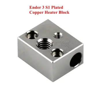 Impressora 3D Heatblock Alta Temperatura Sprite Ender3 S1 Cobre Chapeado Aquecedor de Bloco Compatível com Sprite Extrusora de Ender 3 S1