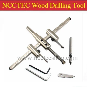 [intervalo ajustável 30-120mm] NCCTEC manual ajustável de madeira de AÇO drlling ferramenta | madeira perforator furos dispositivo de abertura