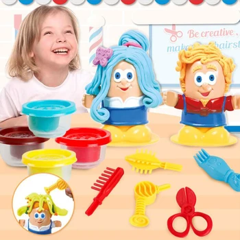 Jogo de casa de Brinquedo de Brinquedos para Meninas Função de massinha Criativo 3D Brinquedos Educativos Design Hairstylist Modelo de Brinquedos Childern Presente