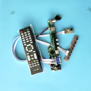 Kit para LTN116AT01 1366x768 USB do Painel de 40pin Tela de Áudio VGA HDMI da TV Remoto LCD LED Controlador Doard Apresentar AV LVDS Monitor