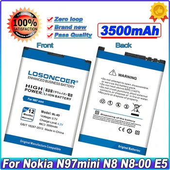 LOSONCOER 3500mAh bateria BL-4D do Li-íon Bateria do Telemóvel Para o Nokia N97 mini,N8,E5-00 E5 E7 T7