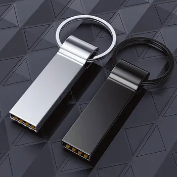 Metal USB Flash Drive 64GB 32GB Pen Drives Grátis Chave de Cadeia Dom de Alta Velocidade de um Stick de Memória de 128 gb 256 GB do Disco de U Pen Drive 4GB 8GB 16GB