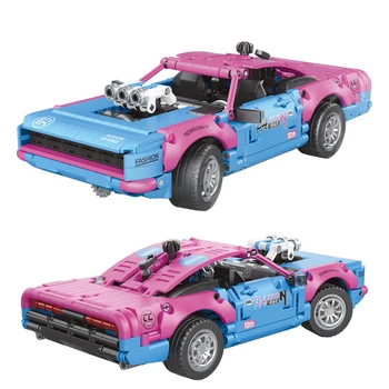 MOC City High-tech Especialista Famoso 1:14 Challenger Carro Desportivo Blocos de Construção Tijolos Veículo de Corrida Brinquedos Para Crianças, Presentes de NATAL