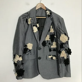 Moda dos homens cv482 Coats & Jaquetas de 2023 Pista de Luxo Europeu de Design de festa estilo do Vestuário
