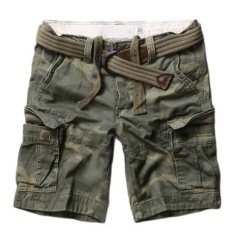Moderno Mens Camuflagem Shorts Premium Carga Shorts Ocasionais Do Estilo Militar Multi-Bolsos Shorts Tamanho Grande Homem Roupa De Desgaste De Verão