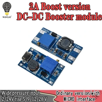 MT3608 2A DC-DC Step Up Converter Booster Fonte de Alimentação do Módulo de saída máxima 2V-24V 5V 9V 12V 28V para arduino
