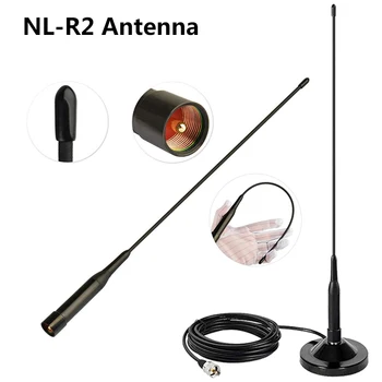 NL-R2 Antena Móvel Mandril Magnético de Banda Dupla 144/430mhz Flexível e Dobrável PL259 para QYT Anytone TYT auto-Rádio Transceptor FM