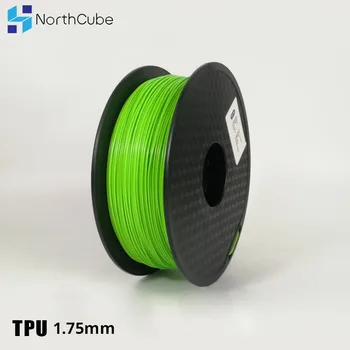 NortCube Impressora 3D de Filamentos de TPU Flexível Filamento de TPU Flex Plástico para Impressora 3D 1,75 mm 0,8 KG Materiais de Impressão 3D TPU Verde