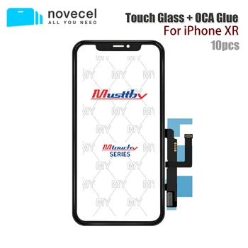 NOVECEL 10pcs de Alta Qualidade LCD Touch Digitalizador Sensor de Vidro com Moldura + OCA Cola Para iPhone 11 Capa de Tela de Reparação Com IC
