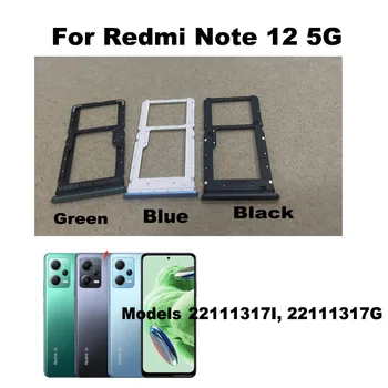 Novo Original Bandeja de Cartão Sim Para Xiaomi Redmi Nota 12 5G de Fenda Titular Soquete do Conector do Adaptador de Reparação de Peças de Reposição