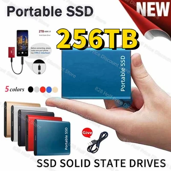 Novo SSD de 500GB a 1TB Flash Unidade de disco Rígido Externos-Tipo C de Alta Velocidade USB3.1 2 TB 16tb SSD 256TB de Armazenamento Portátil HD Disco Rígido Para notebook