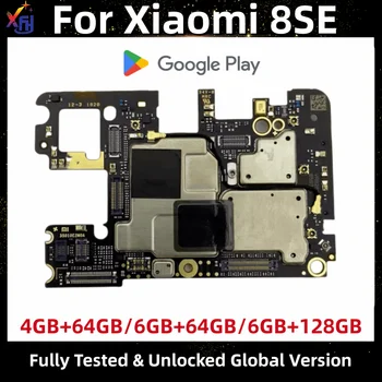 Original da placa-mãe para Xiaomi Mi 8SE 8 SE, a placa-Mãe Substituído com o Google Playstore, Instalado 64GB, 128GB, 710 Snapdragon